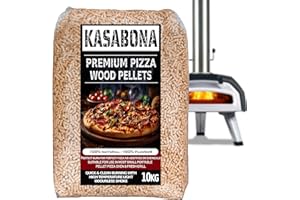 KasaBona Premium Quality Outdoor Pure Wood Pellets BBQ Pizza Oven Grills Fuel Universal ENPlus A1 BSLEco Friendly (10kg)