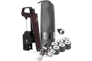 Coravin Timeless Six Plus Weinkonservierungssystem – By-the-Glass Wine Saver – mit 3 reinen Argongas-Kapseln, 6 Schraubverschlüssen und Weinbelüfter – Limitierte Auflage, Rot