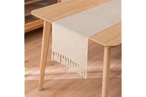 AIRCOVER Hochwertige Tischläufer, Tischdecken, Tischläufer aus Leinenkollektion, Rechteckige Häkelspitze, Tischdecken für rustikale Boho Hochzeitsdekoration Babyparty-Dekoration, Vintage-Bauernhaus