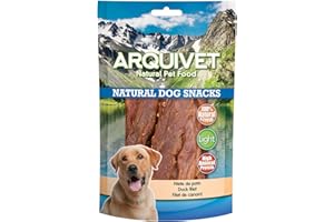 Arquivet Pack 12 Unidades Snacks Filete de Pato 100 gr - Natural Dog Snacks - 100% Natural - Chuches, premios, golosinas para Perros - Producto Light - Muy Rico en nutrientes