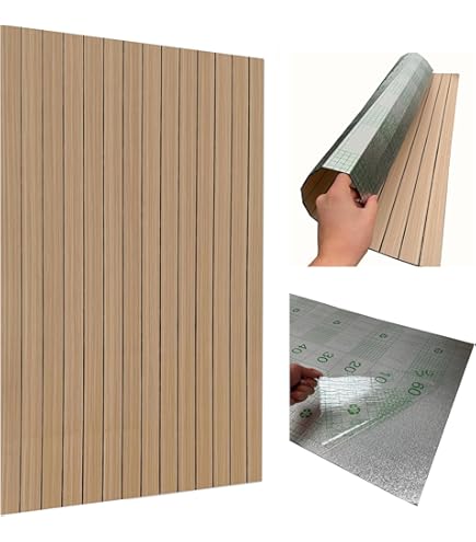 Commomy 3D-wandpanelen, zelfklevend, behang, houtlook, 10 stuks, 30 x 30 cm, pvc, waterdicht, 3D, retro imitatiehout, wandbekleding voor woonkamer, keuken, slaapkamer