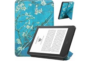 VOVIPO Étui pour 6" Kindle (12ème Génération, 2024/2022 Release), Coque de Protection Mince et Léger, Housse Magnétique Auto Réveil/Sommeil pour Kindle 6 Pouces-AF