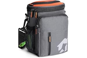 Gobeigo Sac à friandises pour chien 3 façons de le porter Grand format pour entraînement et marche, distributeur de sacs à déjections canines intégré