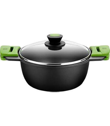 MasterChef Niet-stick steelpan voor inductiekookplaten 20 cm sauspot met deksel voor alle kookoppervlakken Zwitsers ontworpen aluminium pan met krasbestendig, antiaanbaklaag, essentiële collectie