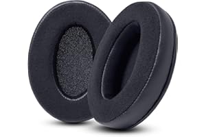 WC PadZ Velour - Ultimate Upgraded Earpads by Wicked Cushions - Kompatybilne z Audio Technica, HyperX, SteelSeries Arctis & More - Extra Thick - Bigger Opening - Softer Memory Foam | (Black)
