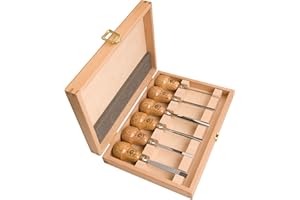 Notch Chisel Set 6 pieces in wooden box marca Kirschen