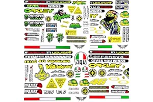 DABBOO 3 Teilig Motorrad Aufkleber, Motorrad Sticker Sponsoren Aufkleber, Vinylaufkleber Sticker Racing Aufkleber, Stickers FüR Motorrad Enthusiasten, FüR Offroad MotorräDer Und Helme
