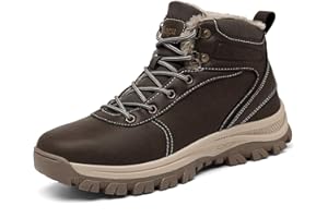 Ulogu Winterschuhe Herren Warm Gefüttert Winterstiefel Wanderstiefel Schneestiefel Wasserdicht Trekking Wanderschuhe Gr.39-47