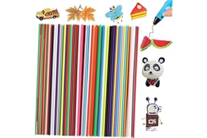 FDJZXW 120 Stück 3D Doodler Stift Nachfüllpacks 2.5MM PCL 3D Stift Filament 10 Farben für 3D-Stiftfüllung 3D-Druckkabel Plastik Buntes Filament Plastik