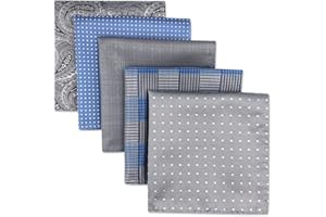 S&W SHLAX&WING Shlax&Wing 5 Stück sortierte Taschentücher für Herren quadratisch Gr. Einheitsgröße