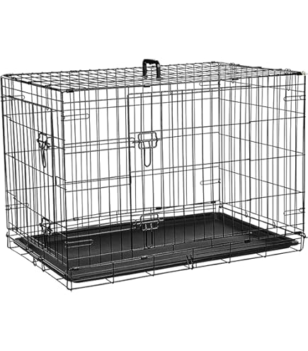 Trasportino Cane Auto Pieghevole Tectake - 121x75x80 Cm, Griglia Acciaio, 2 Porte, Vasca Rimovibile - Foto 8