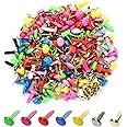 moinkerin 200 Stücke Mini Runde Brads, Musterklammern Metall Bunte Brads Verwendet für Scrapbooking Papier Briefklammern Bast