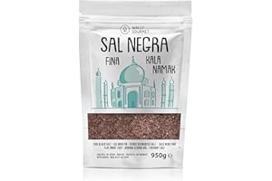 WALLY GOURMET Sel Kala Namak, Fin, 100 % Naturel, | Saveur œuf | Pas d'additifs, Pas De Raffinage. Sel Noir De l'Himalaya. Teneur Plus Élevée En Oligo-Éléments. Assaisonner. Origine : Inde et Pakistan.