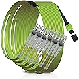 XWYWX 5M/16.5FT MPO to LC LSZH OM5 12-Core Breakout Cable MPO-LC Multimode MPO/UPC to 12xLC/UPC (6 Duplex) Fanout Fiber Patch Cord Cable Compatible with MTP/8-Core-XNULU541-5