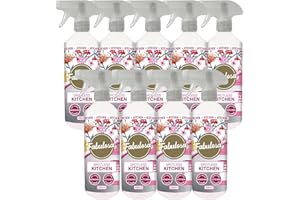 Uniwersalny środek do czyszczenia kuchni Fabulosa Spotless Kitchen w sprayu do wielu różnych powierzchni, o długotrwałym zapachu, 9 szt., 500 ml, Flora