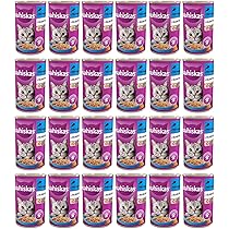 Whiskas Kattenvoer Natvoer Adult 1 met Tonijn in Gelei, 24 Blikjes (24 x 400g