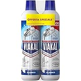 Viakal Classico Anticalcare Liquido, Doppia Confezione (2 x 720ml), Tecnologia Anti-Goccia, Elimina Fino Al 100% Di Calcare, 