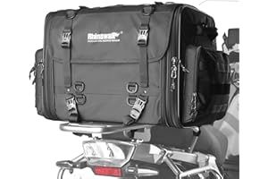 ‎RHINOWALK Rhinowalk Torba motocyklowa na tylne siedzenie, 60-80 l, wodoszczelna, z możliwością rozbudowy