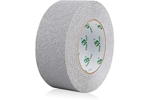 BOMEI PACK Nastro Adesivo Antiscivolo, Nastro Antiscivolo, Nastro Adesivo di Sicurezza Forte per Interni ed Esterni, Confezione Da 50mmx10m, grigio