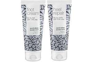 AUSTRALIAN BODYCARE Foot Care Duo for Dry Feet and Cracked Heels - Moisturizing Foot Cream and Intensive Heel Repair for Soft and Smooth Skin - Soothing Formula with Antifungal Properties - Perfect for Athletes Foot