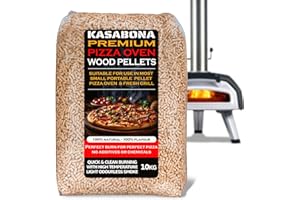 KASABONA Premium Pizza Oven Wood Pellets for Ooni Dallonda Nero Fresh Grills Uuni Ninja Wood Fire Electric BBQ- ENPLUSA1 Standard (10kg)