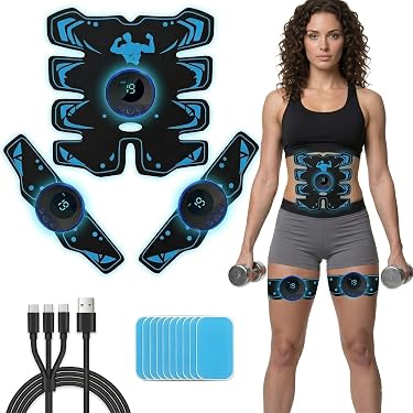 Kabelloses Elektrisches Bauchmassagegerät – 3 Modi & 3 Intensitäten – Mit Wärmefunktion – Für Bauch, Taille, Beine & Nacken – USB Wiederaufladbar Kabelloses Elektrisches Bauchmassagegerät – 3 Modi & 3 Intensitäten – Mit Wärmefunktion – Für Bauch, Taille, Beine & Nacken – USB Wiederaufladbar