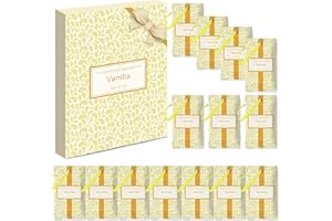 LASENTEUR Scented Sachets Vanilla Fragrance Sachets for Drawers Closets Wardrobe Office Bedroom Living Room Sports Bag 14 Packs
