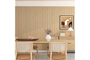 Livelynine Peel and Stick Wall Panels Wood Look Brown Wood Panels for Walls Walnut Stick on Wooden Wall Panel Decorative for Bedroom Living Room Slat Walls Panelling Commercial Office Decor 30CMx2M