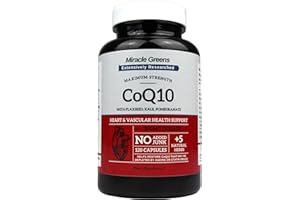 MACRO GREENS Powerful CoQ10 Complex - 300mg Max Strength, 120 Capsules | Boosted with Kale, Flaxseed, Garlic and More | High Absorption Naturally Fermented Ubiquinone CoQ10 for Heart Health and Energy | Made in UK