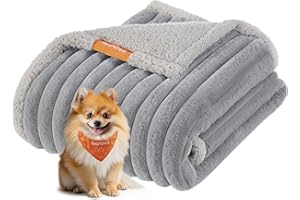 Feandrea Alfombra Impermeable para Perros, Tamaño S, 73 x 63 cm, para Perros Miniatura, Diseño Reversible, Funda de Sofá, Lavable, Gris Paloma y Gris Claro PPB033G01