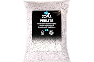 ZOMA - Perlite per Piante in Vaso Leggera e Porosa, Perlite Giardinaggio Ideale per Terricci, per Piante, Ortaggi e Spezie - 2L