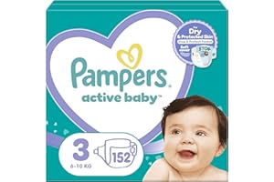 ‎PAMPERS Pampers Active Baby Pieluchy, Rozmiar 3, 152 Sztuki
