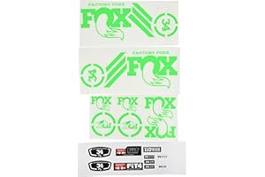 Ecoshirt MH-30B3-TFVX Stickers Fork Fox 34 Am65 Aufkleber Decals Autocollants Stickers Fourche Gabel Fourche, Vert Fluo