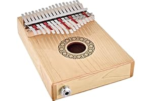 Sonic Energy Kalimba mit Tonabnehmer – C-Dur, 17 Töne – Ahornholz – Für Bühne, Live, Studio – Inkl. Zubehör (PKL1709H)