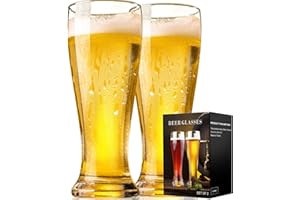 PARACITY Lot de 2 verres à bière Pilsner de 400 ml - Cadeau pour homme