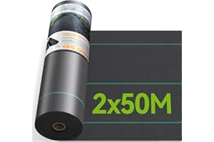 iropro Telo Pacciamatura Anti Erbacce, 2 * 50m Telo Anti Erbacce, 100m², Tessuto Permeabile all'Acqu, Orto, Giardino, Stabilizzazione ai Raggi UV,Barriere Contro Le Erbe Infestanti