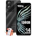 Ulefone Note 21 Mobile Phones, 128GB/1TB SD Extension, 8GB RAM Android 14, 90Hz 6.56" Octa Core 5000mAh, 4G Dual SIM Smart Phone Fingerprint Face ID, Phone Case, Black