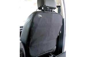 RACELINE 2 Pack Universal Front Car Seat Back Protector Cover Mat For Kids Kick Clean Anti Dirt Mud Protection Black