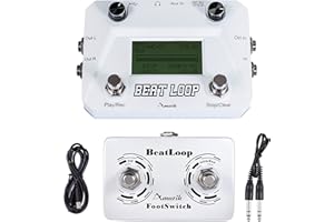 Amuzik Looper Electric Guitar Effect Pedal of Beat Loop Pedals Drum Looper Machine 40 Drums Rhythm 50min Looper Recording Time One Man Band with USB Cable