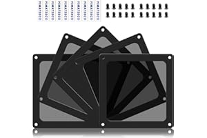YIMATEECO Dust Filter 90mm for Computer Cooler/PSU/Routers, 5 Pack Magnetic PC Fan Dust Cover Nylon 80 Mesh Dustproof PC Cooler Filter Fan Grills (Nylon, 90 * 90mm, 5pcs, Black)