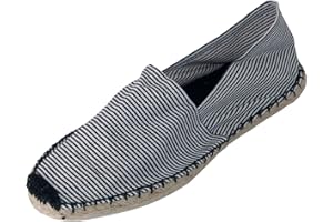 Japanwelt Espadrilles für Damen & Herren I Classic Stripes - Sommer-Latschen Espandrillos Slipper Sommerschuhe Leinenschuhe Spanisch Leinenschuhe Plateau Mokassin Espandrilles Schlüpfschuhe