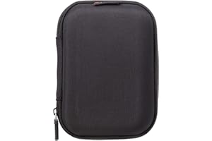 Phoenix Technologies – Funda para Disco Duro Externo 2.5” Rígida, Estuche de Viaje Acolchado para HDD Portátiles, Pasaporte, Impermeable, Color Negro