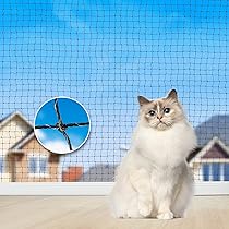 Robuust kattennet voor balkon, zonder boren, transparant, kan op maat worden gesneden en beetvast, balkonnet, katten, ter beveiliging van terras, ramen en deuren, transparant kattenbeschermingsnet (50 Robuust kattennet voor balkon, zonder boren, transparant, kan op maat worden gesneden en beetvast, balkonnet, katten, ter beveiliging van terras, ramen en deuren, transparant kattenbeschermingsnet (50