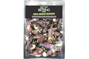 The Biltong Man - Wild Garlic - High-Protein Fatty Beef Biltong Snack, 500g