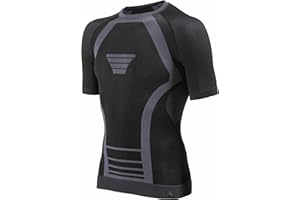Risalti Maglia Termica Uomo e Donna Extreme Unisex - Intimo Termico Manica Corta Traspirante, Abbigliamento Termico Tecnico Invernale Senza Cuciture - Made in Italy