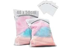 Ziamzra Wäschenetz 5 Stück Wäschenetz für Waschmaschine 50 x40cm Wäschesack Waschmaschine mit Reißverschluß Wäschesack für BH Schuhe Unterwäsche Strümpfe Decken Kissen Reiseaufbewahrung Wäschebeutel