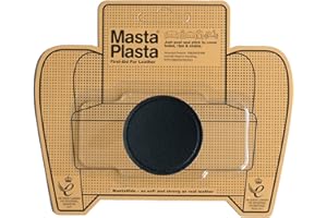 MastaPlasta Self-Adhesive Premium Leather Repair Patch - Black Circle 5cm x 5cm (2in x 2in). First-Aid for Sofas, Car Seats, Handbags, Jackets