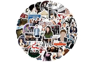 KOWASO Adesivi Twilight 50 pezzi per laptop Bagagli bici Toppe graffiti Adesivo chitarra per bagagli skateboard Paraurti bici, regalo per bambini/adolescenti