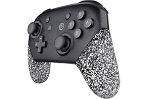 eXtremeRate Coque Poignée Grip de Remplacement pour Nintendo Switch Pro Manette, Coque Remplacement de Poignée Grip pour Manette Switch Pro, Coque de Poignée Grip Customisé Texturé Blanc