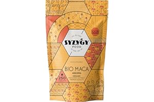SYZYGY FOOD - Extrait de Maca Bio Pure du Pérou - 250 comprimés - 4850mg - Concentration 5:1 - Augmente l'Énergie et la Vitalité - Certifié Bio - Fabriqué dans l'UE